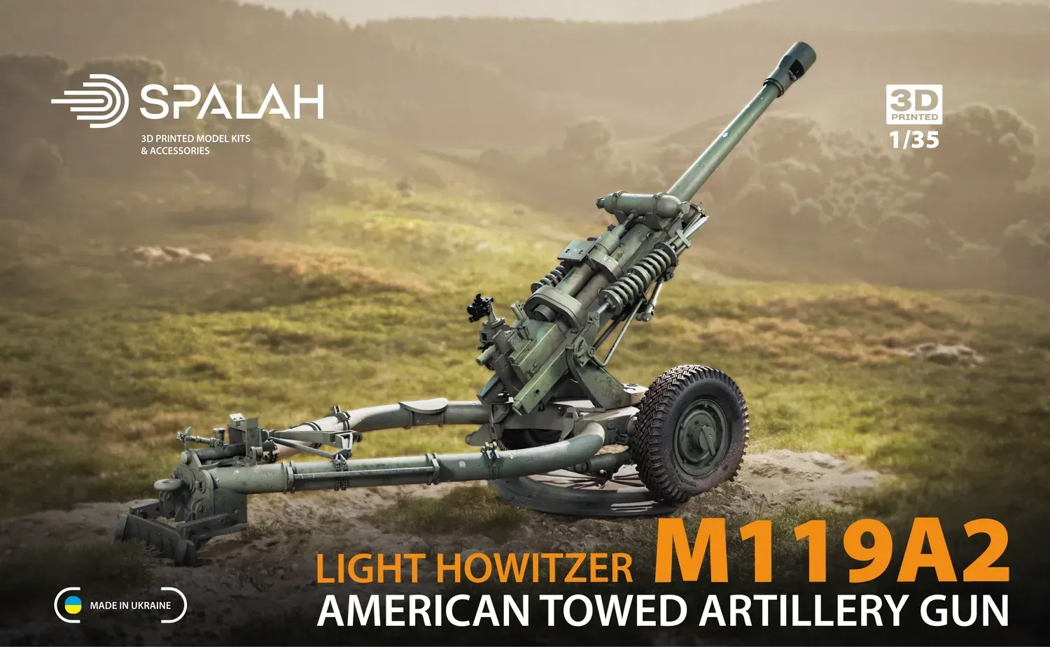 Spalah SP25335 Howitzer M119A2 Scale Model Kit 1/35 | Detailed 3D Printed Resin Kit