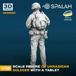 Spalah SP25535 Figure Ukrainian soldier with a tablet Scale 1:35 | Detailed 3D Printed Resin Kit