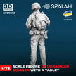 Spalah SP25572 Ukrainian soldier with a tablet Scale Figure Model 1:72 | Detailed 3D Printed Resin Kit