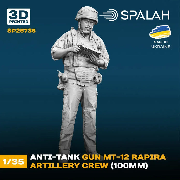 Spalah SP25735 Anti-tank gun MT-12 Rapira artillery crew Scale Figure Model 1:35 | Detailed 3D Printed Resin Kit