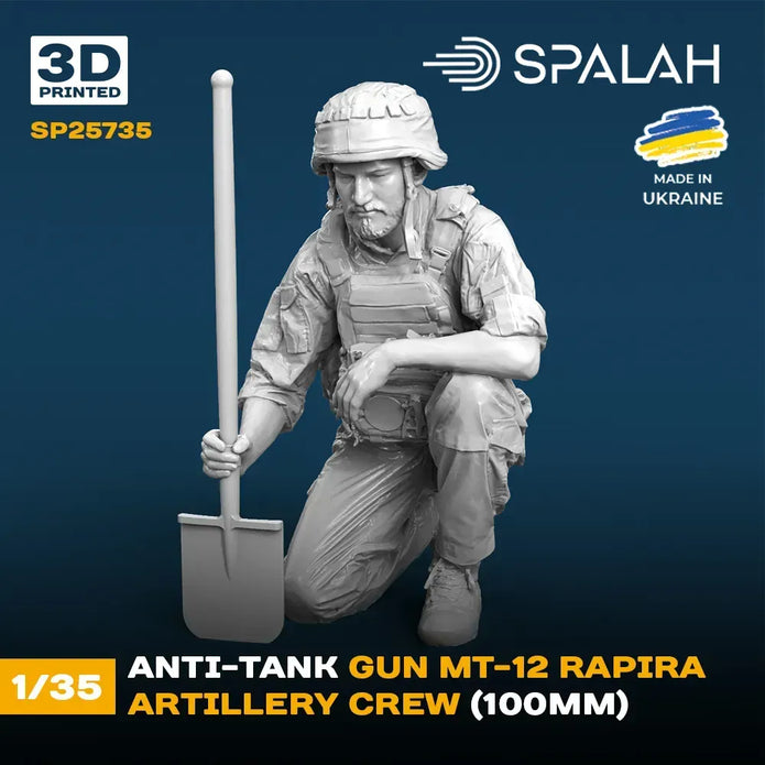 Spalah SP25735 Anti-tank gun MT-12 Rapira artillery crew Scale Figure Model 1:35 | Detailed 3D Printed Resin Kit