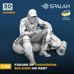 Spalah SP25835 Ukrainian soldier on rest Scale Figure Model 1:35 | Detailed 3D Printed Resin Kit