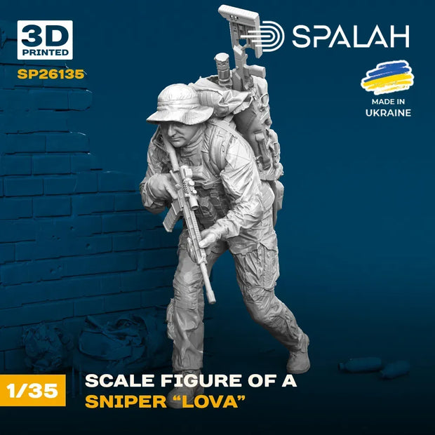 Spalah SP26135 Sniper Lova Scale Figure Model 1:35 | Detailed 3D Printed Resin Kit