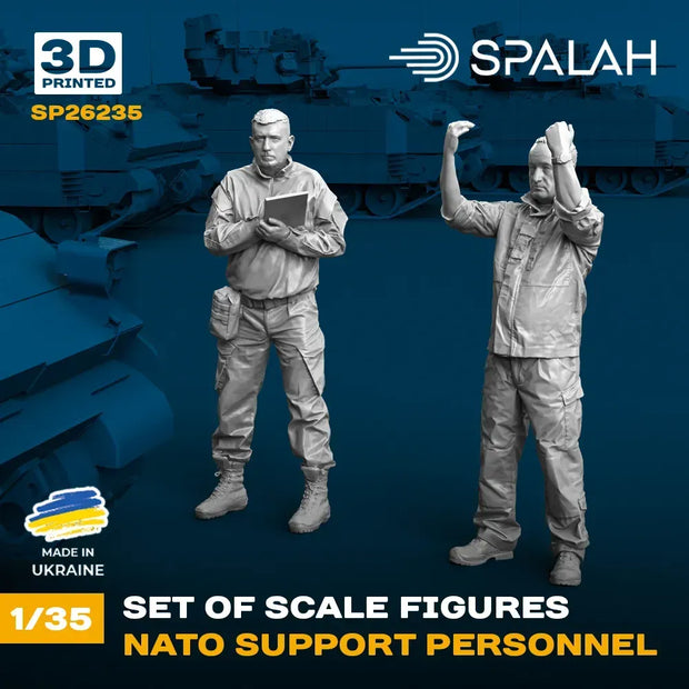 Spalah SP26235 Set of figures NATO support personel Scale Figure Model 1:35 | Detailed 3D Printed Resin Kit