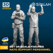 Spalah SP26235 Set of figures NATO support personel Scale Figure Model 1:35 | Detailed 3D Printed Resin Kit