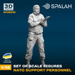 Spalah SP26235 Set of figures NATO support personel Scale Figure Model 1:35 | Detailed 3D Printed Resin Kit