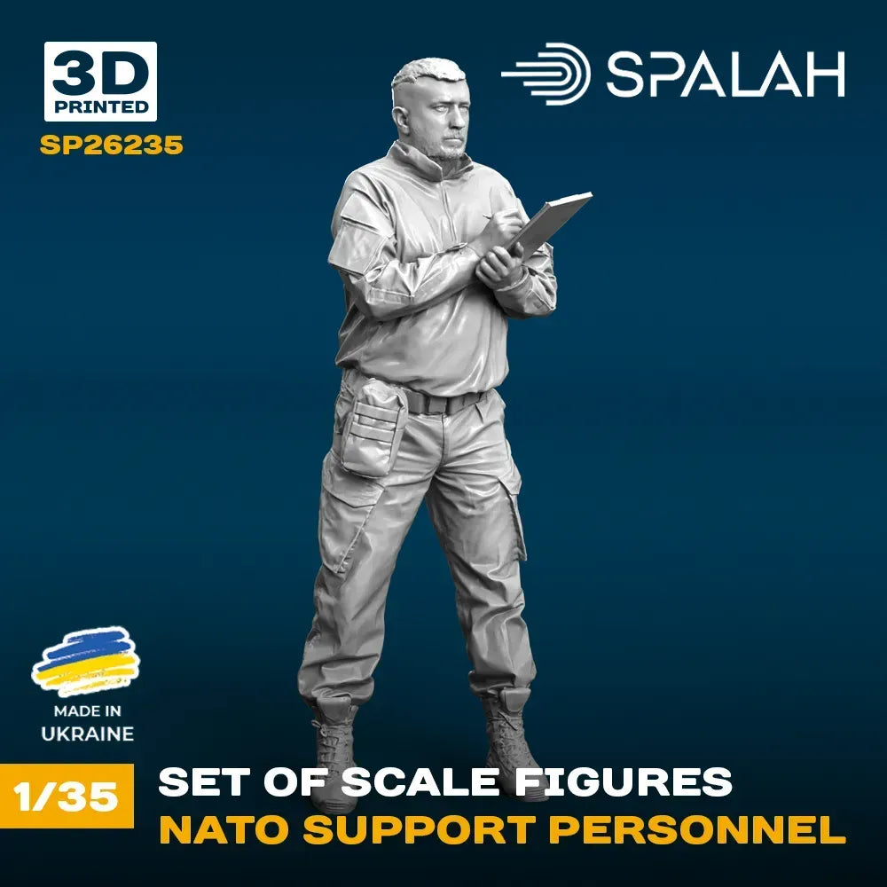 Spalah SP26235 Set of figures NATO support personel Scale Figure Model 1:35 | Detailed 3D Printed Resin Kit