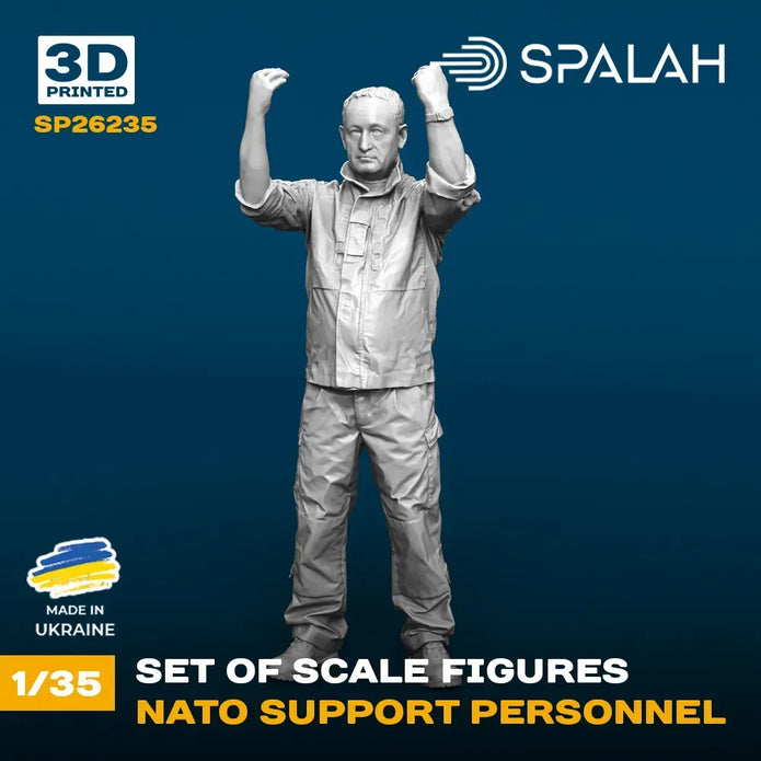 Spalah SP26235 Set of figures NATO support personel Scale Figure Model 1:35 | Detailed 3D Printed Resin Kit