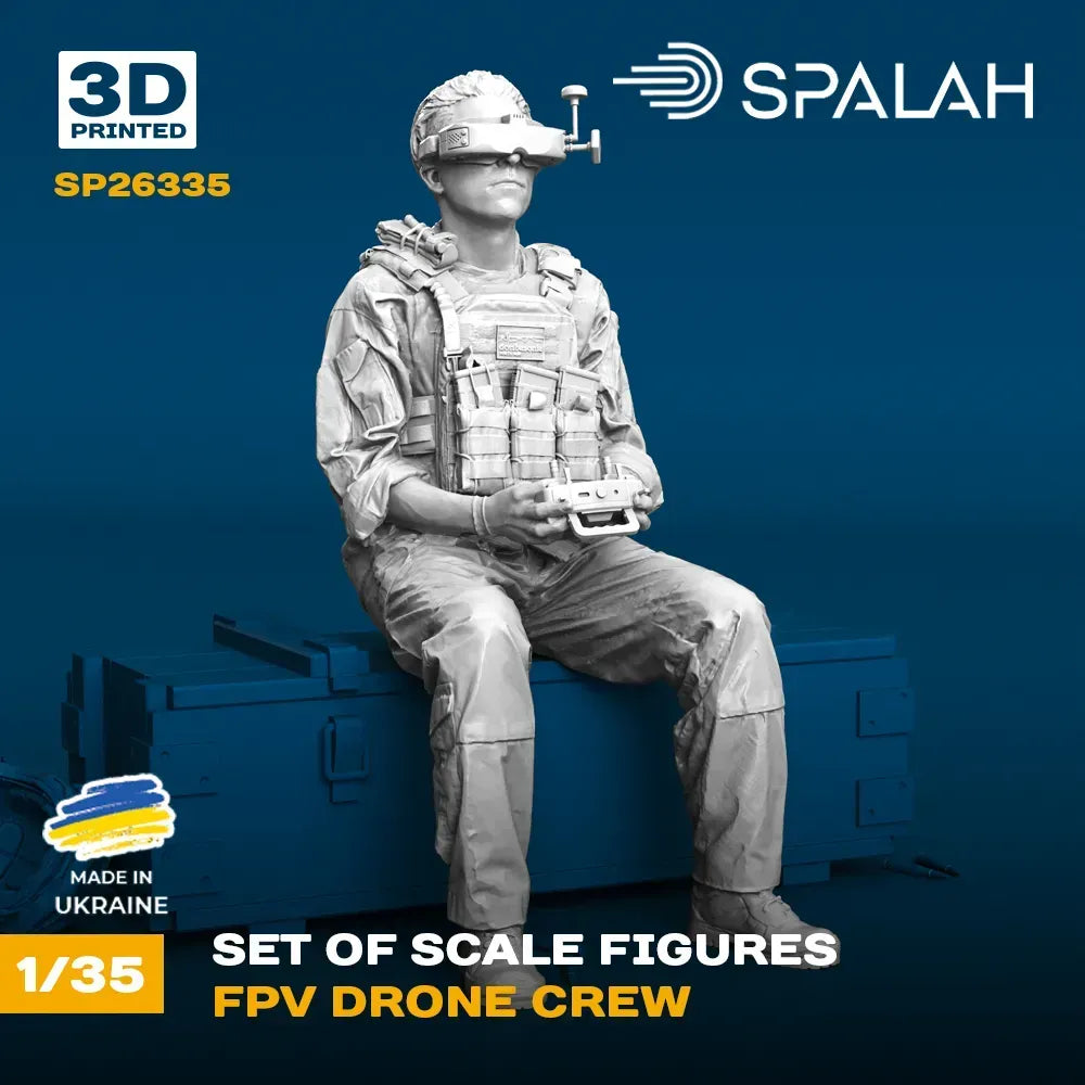 Spalah SP26335 Set of figures FPV drone crew Scale Figure Model 1:35 | Detailed 3D Printed Resin Kit