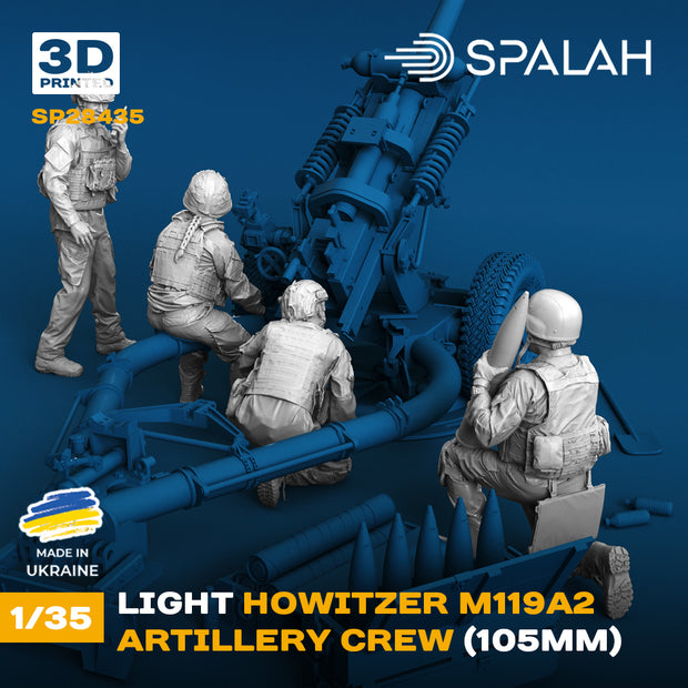 Spalah SP28435 Set of figures "Artillery crew of howitzer M119A2" Scale 1:35