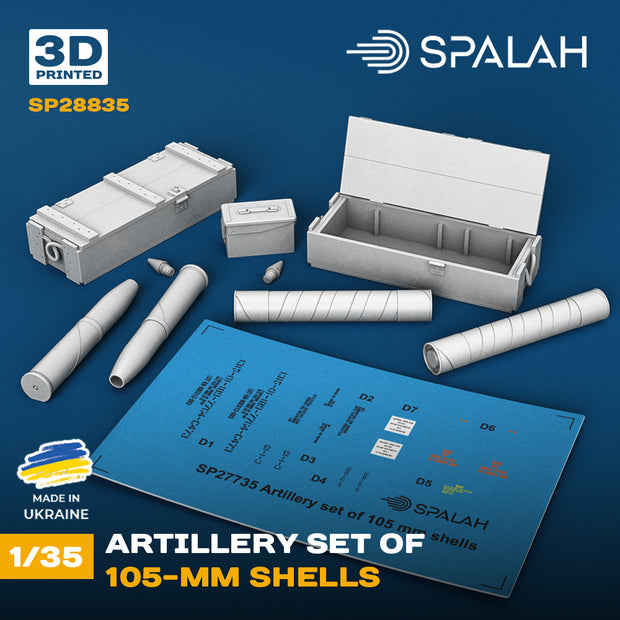 Spalah SP28835 Set of scale models "Artillery set of 105mm shells" Scale 1:35