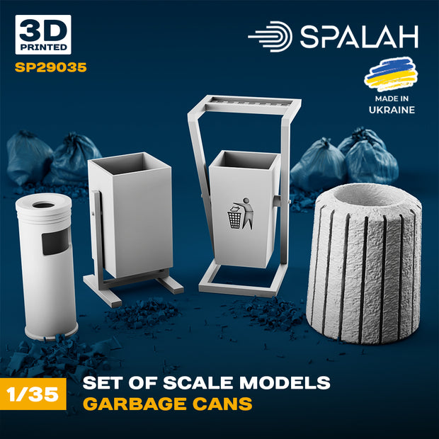 Spalah SP29035 Set of scale models "Garbage cans", (4 pcs.) Scale 1:35