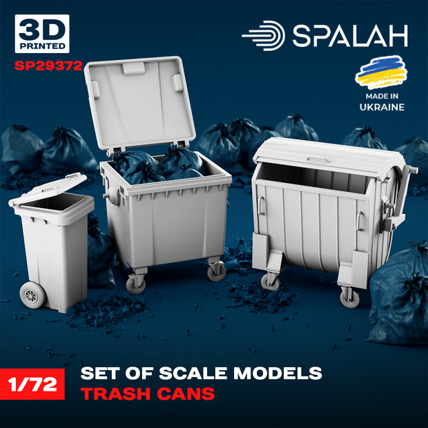 Spalah SP29372 Set of scale models "Trash cans", (3 pcs.) Scale 1:72