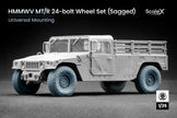 HMMWV MT/R 24-bolt Sagged Wheel Set (for Academy, ICM, Universal) 1:35 Scale X WM 35001S