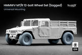 HMMWV MT/R 12-bolt Sagged Wheel Set (for Academy, ICM, Universal) 1:35 Scale X WM 35002S