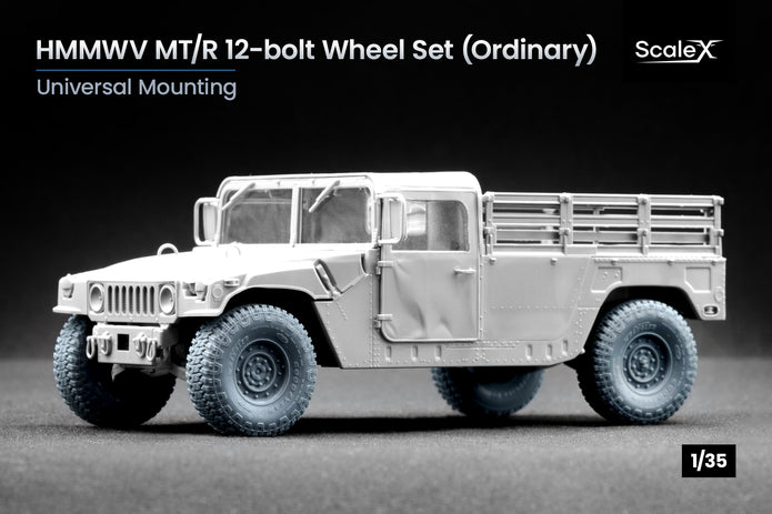 HMMWV MT/R 12-bolt Ordinary Wheel Set (for Academy, ICM, Universal) 1:35 Scale X WM 35002