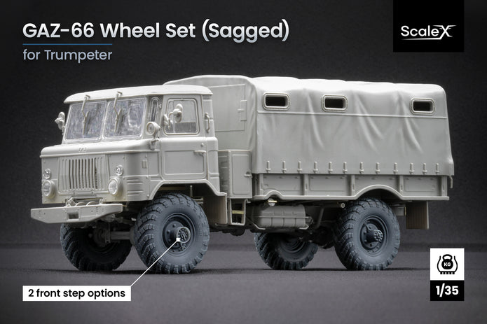 GAZ-66 Sagged Wheel Set (for Trumpeter model kit) 1:35 Scale X WM 35005S