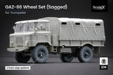 GAZ-66 Sagged Wheel Set (for Trumpeter model kit) 1:35 Scale X WM 35005S