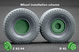 Kozak-2 Sagged Wheel Set (for ICM model kit) 1:35 Scale X WM 35006S