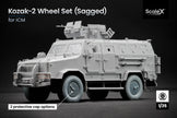 Kozak-2 Sagged Wheel Set (for ICM model kit) 1:35 Scale X WM 35006S