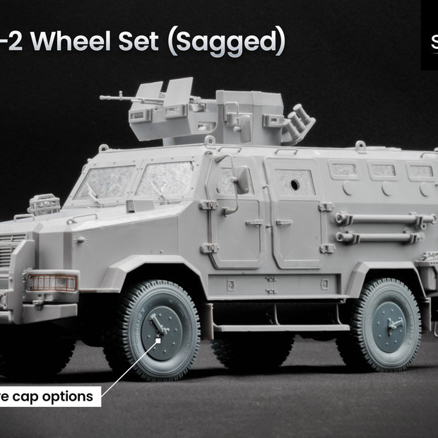 Kozak-2 Sagged Wheel Set (for ICM model kit) 1:35 Scale X WM 35006S