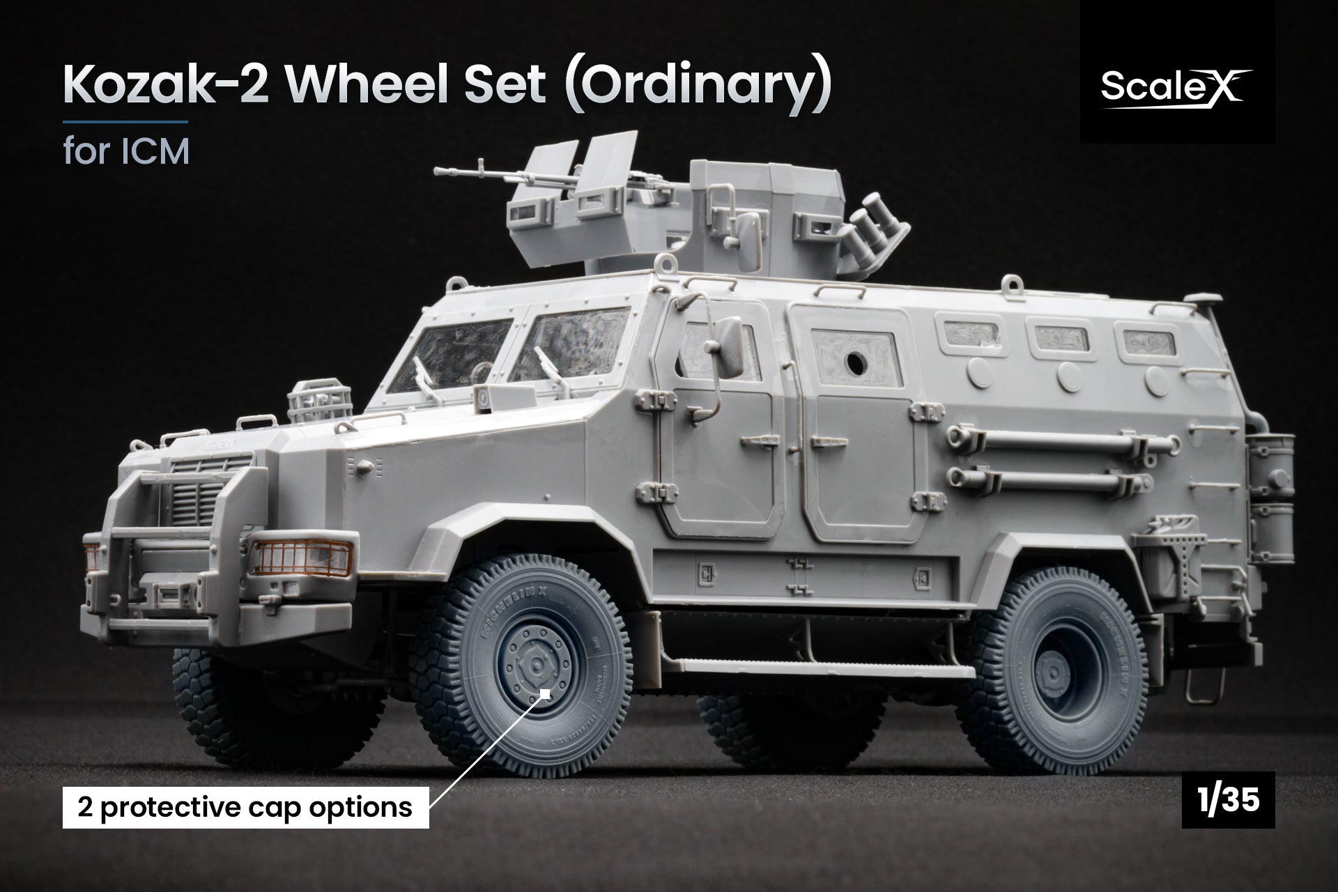 Kozak-2 Ordinary Wheel Set (for ICM model kit) 1:35 Scale X WM 35006