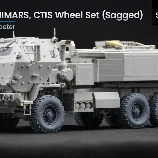 HIMARS Sagged Wheel Set with CTIS for Trumpeter (for Trumpeter model kit) 1:35 Scale X WM 35012S