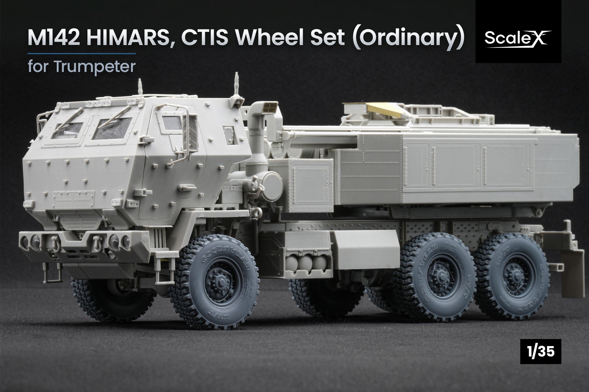 HIMARS Ordinary Wheel Set with CTIS for Trumpeter (for Trumpeter model kit) 1:35 Scale X WM 35012