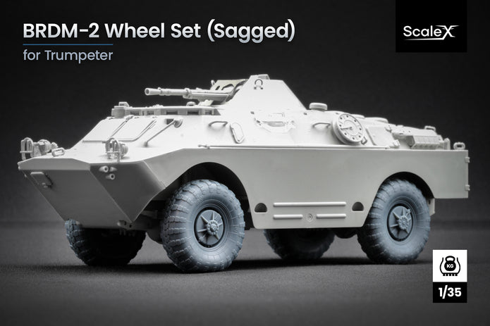 BRDM-2 Sagged Wheel Set (for Trumpeter model kit) 1:35 Scale X WM 35013S