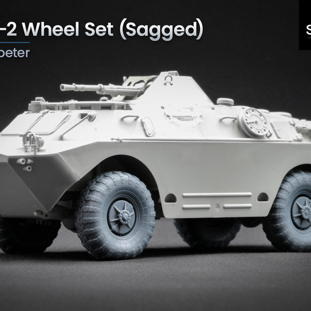 BRDM-2 Sagged Wheel Set (for Trumpeter model kit) 1:35 Scale X WM 35013S