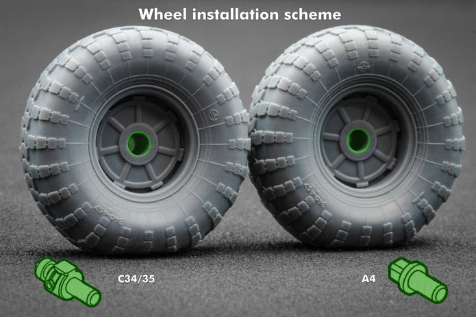 BRDM-2 Sagged Wheel Set (for Trumpeter model kit) 1:35 Scale X WM 35013S