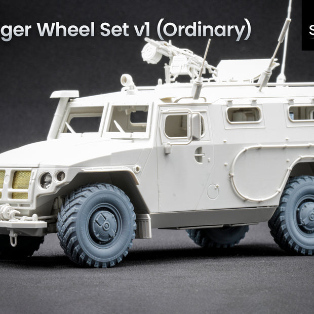 GAZ Tiger v1 Ordinary Wheel Set (for Meng model kit) 1:35 Scale X WM 35015