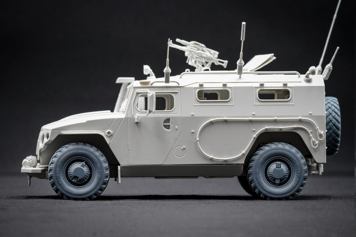 GAZ Tiger v2 Sagged Wheel Set (with protection) (for Meng model kit) 1:35 Scale X WM 35016S