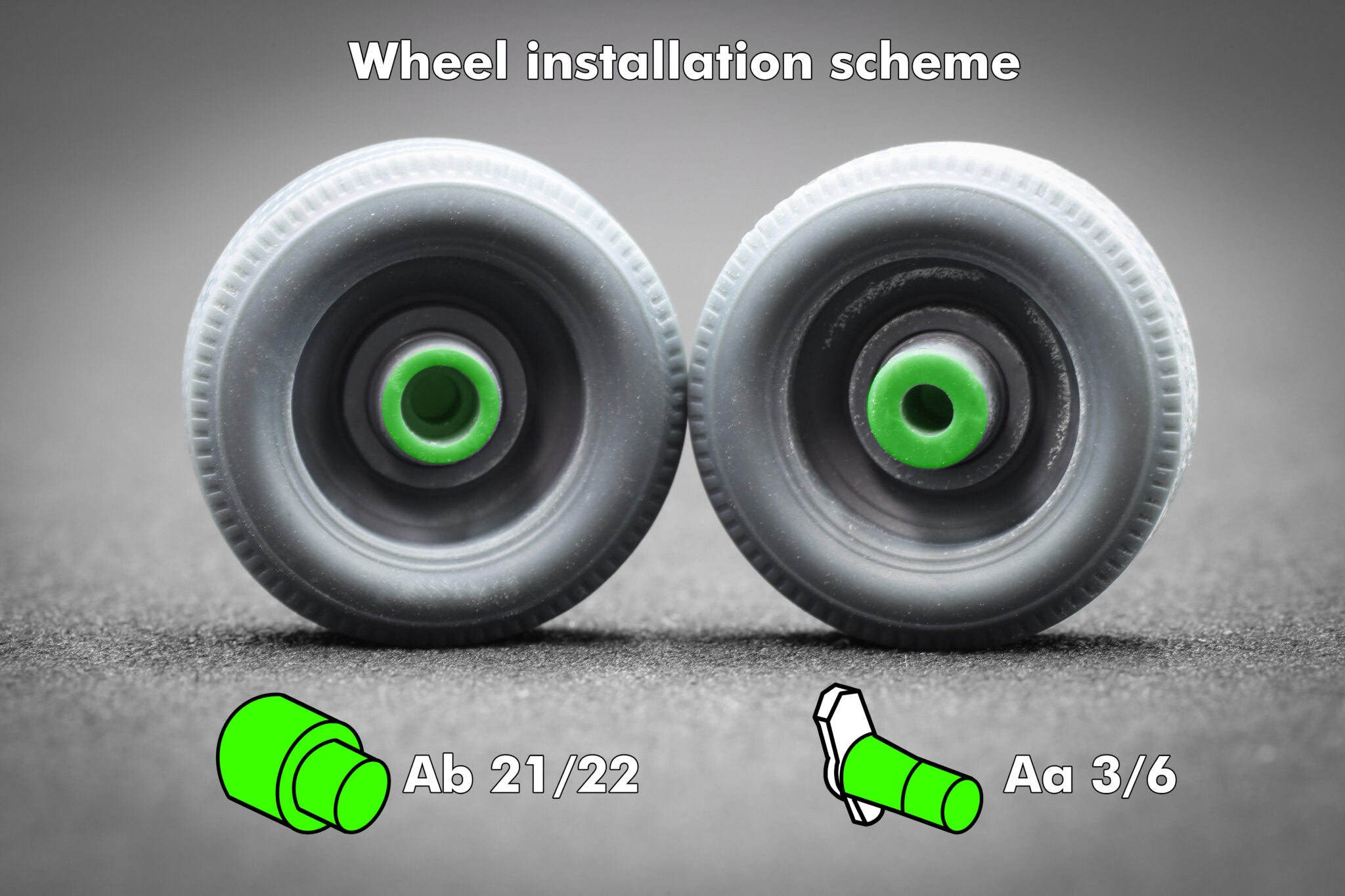 Cargo Truck T2 “Transporter” Sagged Wheel Set (for AK-Interactive model kit) 1:35 Scale X WM 35019S