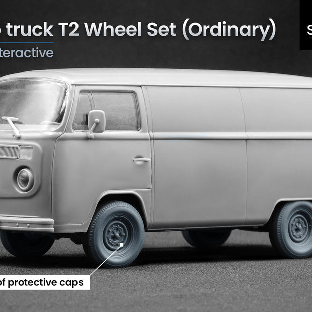 Cargo Truck T2 “Transporter” Ordinary Wheel Set (for AK-Interactive model kit) 1:35 Scale X WM 35019