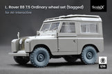 L. Rover 88 7.5 Sagged Wheel Set (for AK-Interactive model kit) 1:35 Scale X WM 35021S