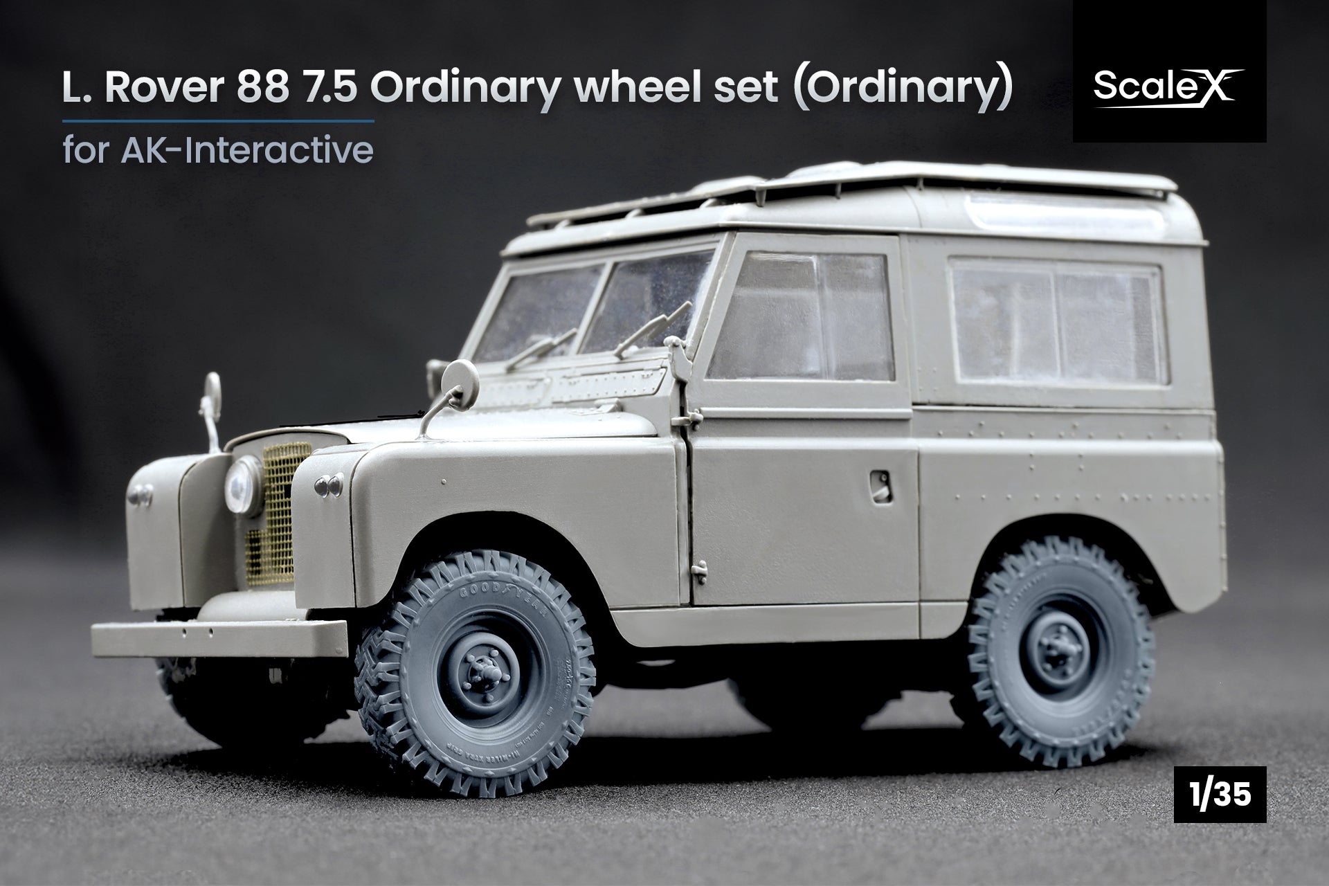 L. Rover 88 7.5 Ordinary Wheel Set (for AK-Interactive model kit) 1:35 Scale X WM 35021