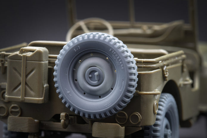 U.S Willys MB Sagged Wheel Set 1:35 Scale X WW 35001S