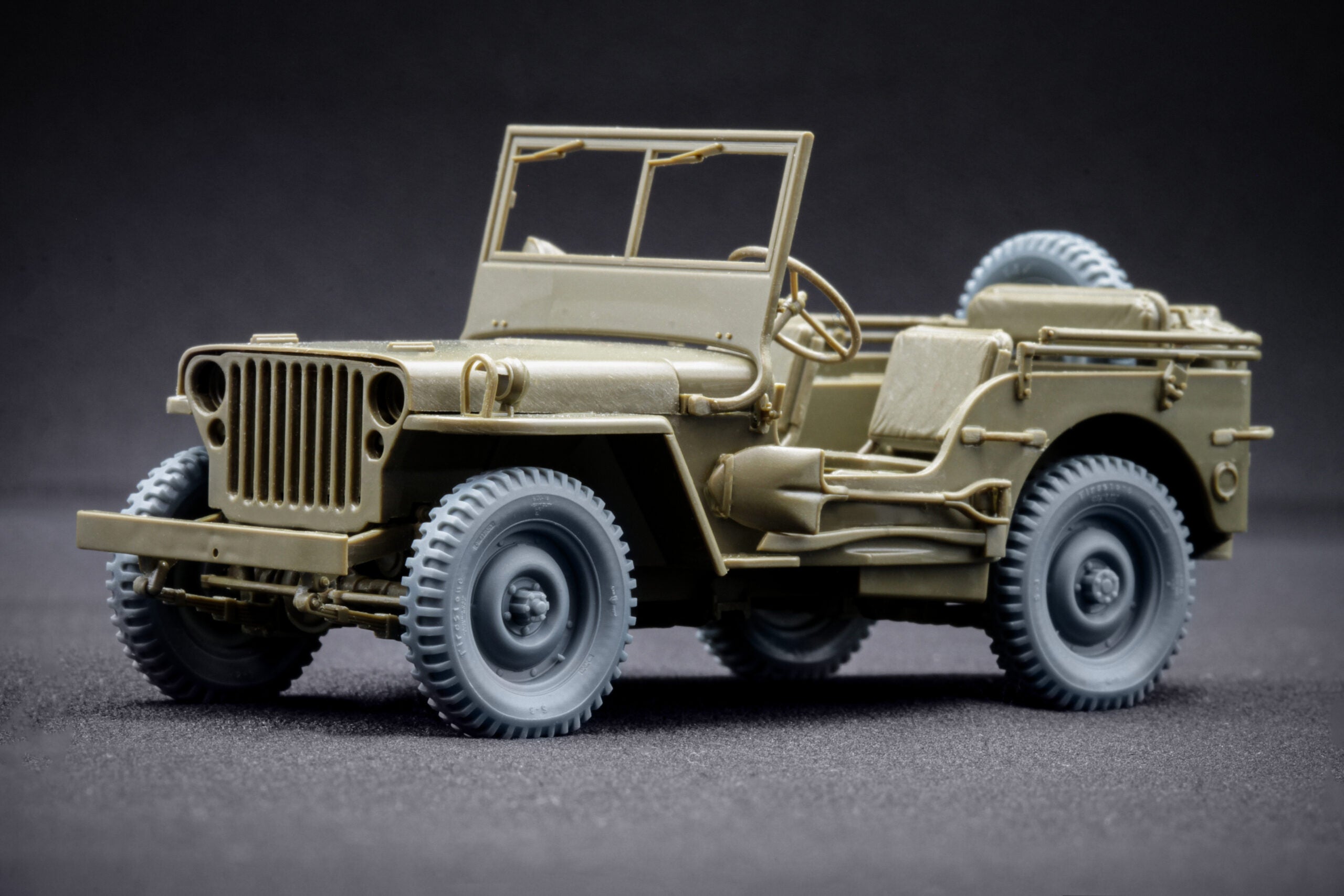 U.S Willys MB Sagged Wheel Set 1:35 Scale X WW 35001S