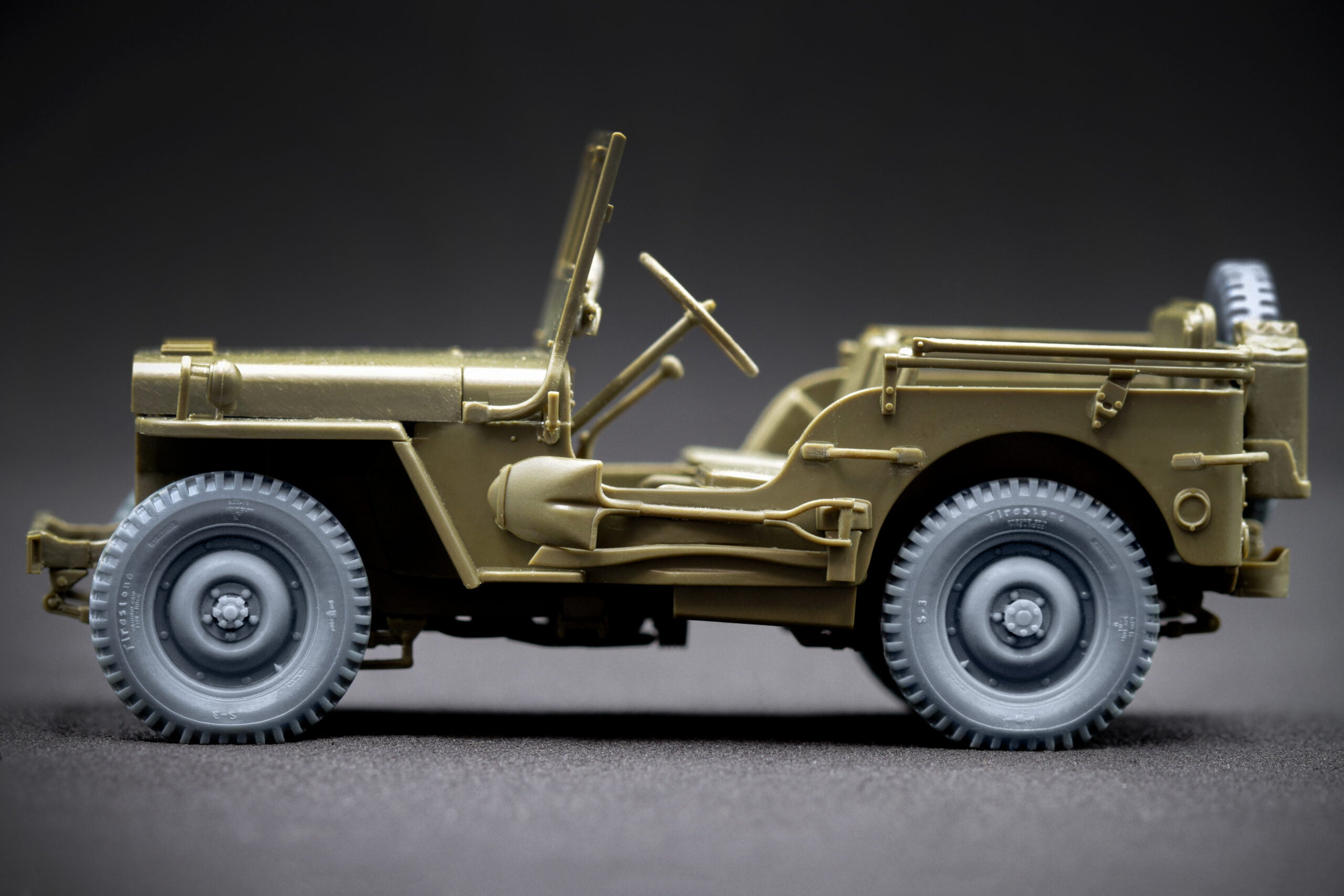 U.S Willys MB Sagged Wheel Set 1:35 Scale X WW 35001S