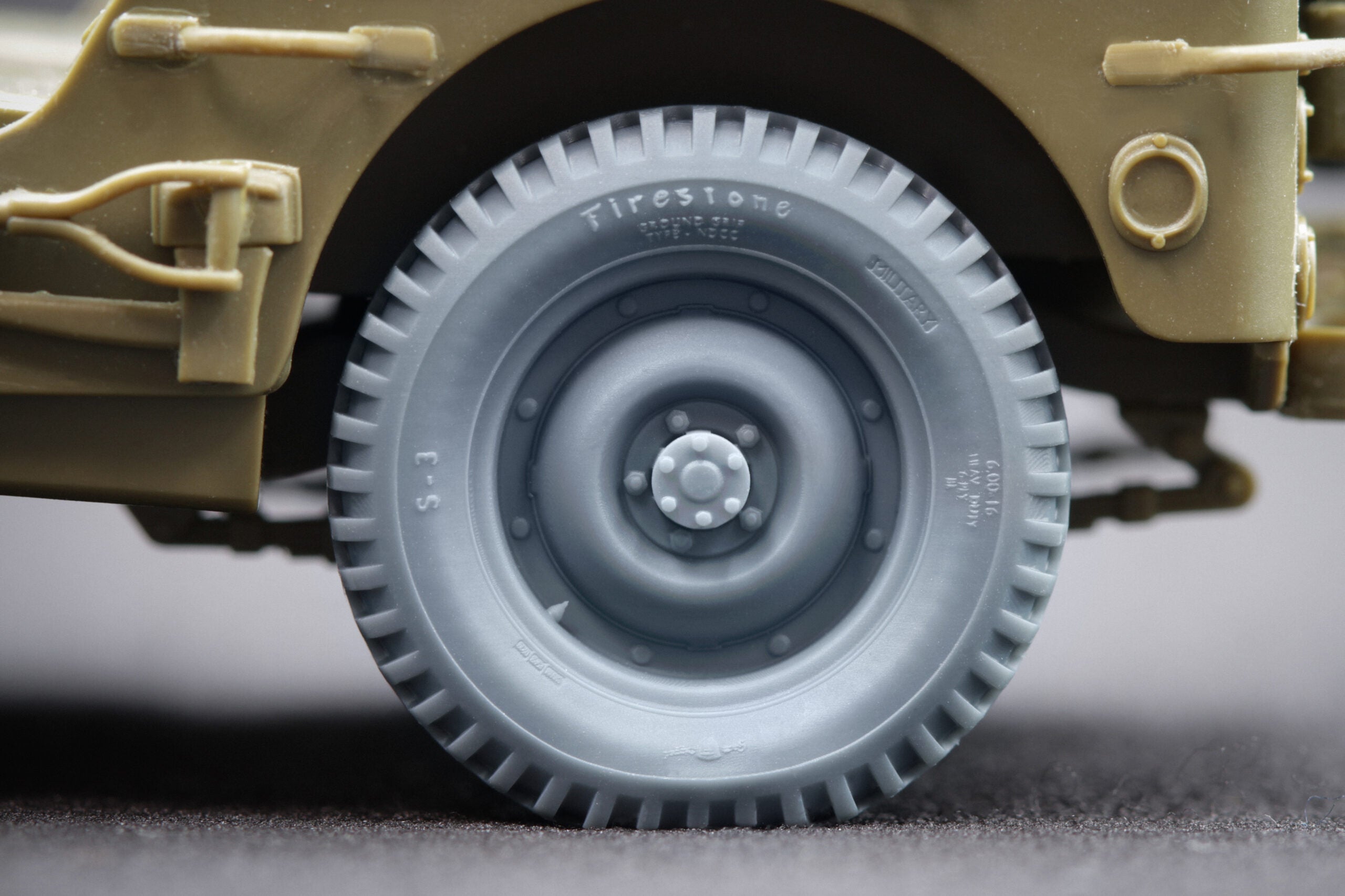 U.S Willys MB Sagged Wheel Set 1:35 Scale X WW 35001S