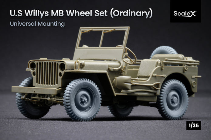 U.S Willys MB Ordinary Wheels Set 1:35 Scale X WW 35001