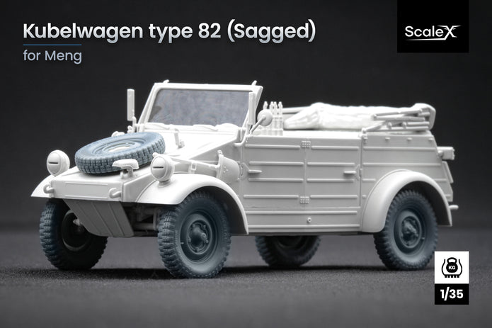 VW type 82 “Kübelwagen” Sagged Wheel Set (for Meng, Tamiya model kit) 1:35 Scale X WW 35003S