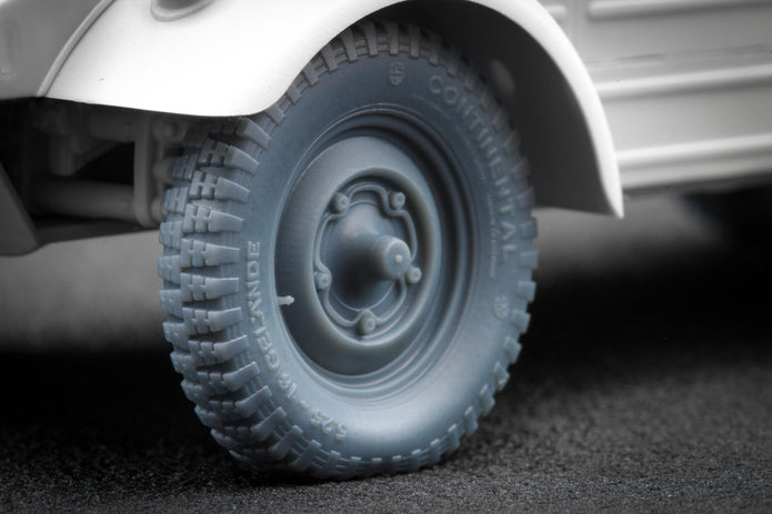 VW type 82 “Kübelwagen” Sagged Wheel Set (for Meng, Tamiya model kit) 1:35 Scale X WW 35003S