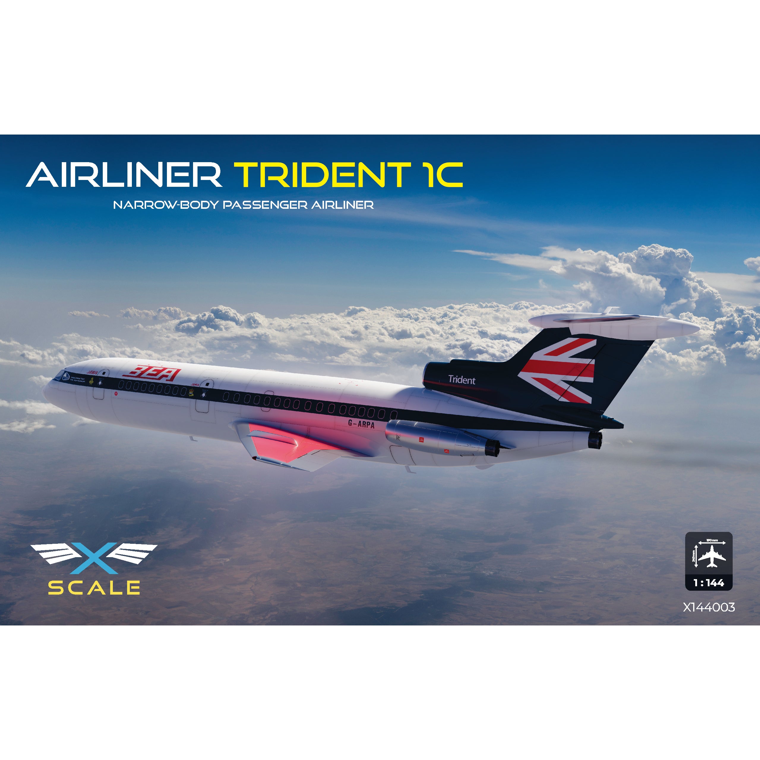 Trident 1С Scale 1:144 X-Scale 144003 Plastic Model Aircraft Kit
