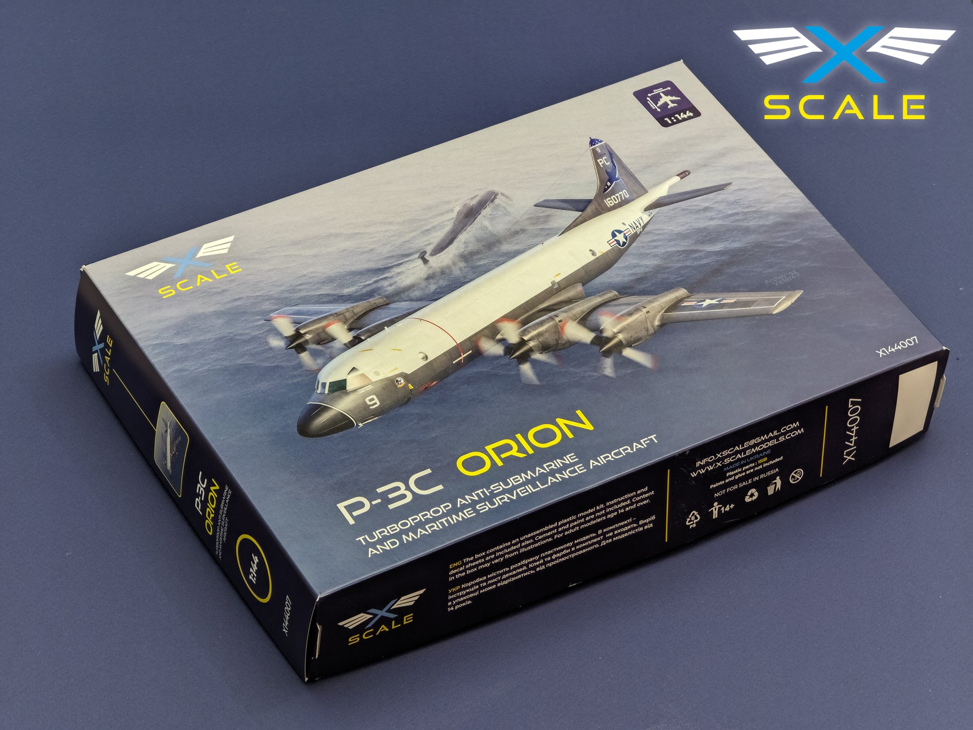 Lockheed P-3C Orion Scale 1:144 X-Scale-144007 Plastic Model Aircraft Kit