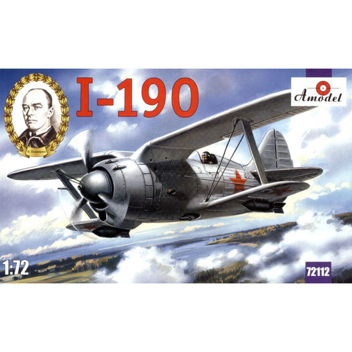 Polikarpov I-190 Soviet Fighter Plastic Model Kit 1:72 AMODEL AMO72112