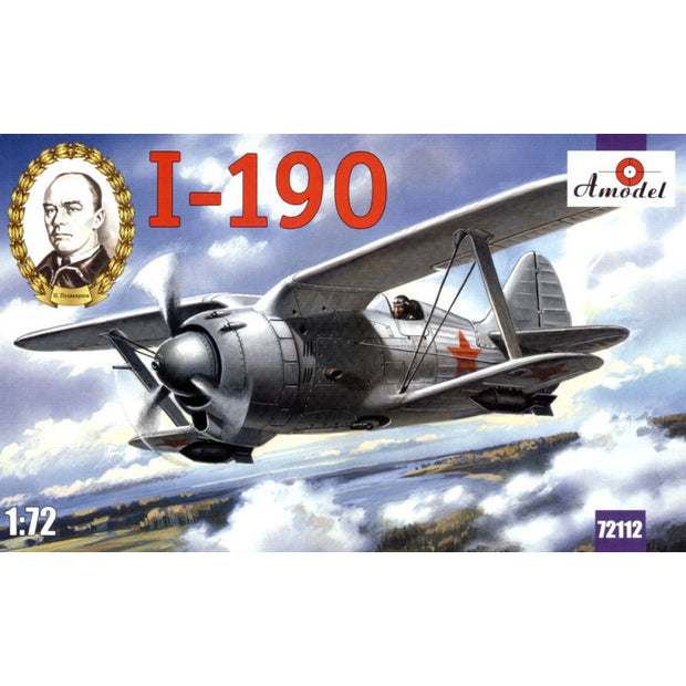 Polikarpov I-190 Soviet Fighter Plastic Model Kit 1:72 AMODEL AMO72112