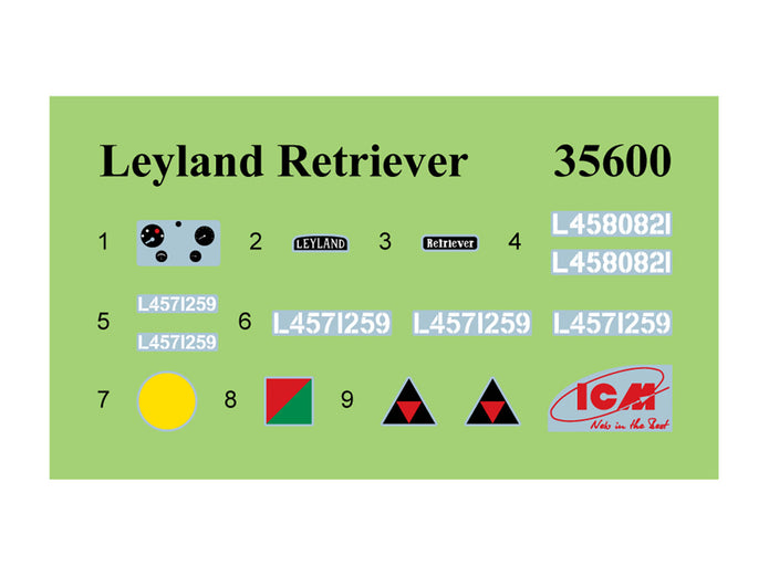 ICM 35600 Scale model 1:35 Leyland Retriever General Service, WWII British Truck