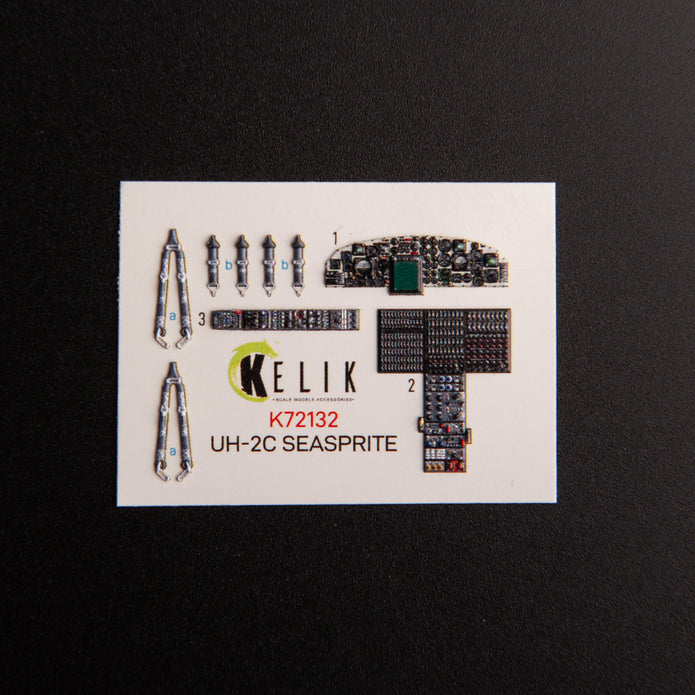 UH-2C SEASPRITE. Interior 3D Decals (for Clear Prop Helicopter model kit) Scale 1:72 KeliK K72132